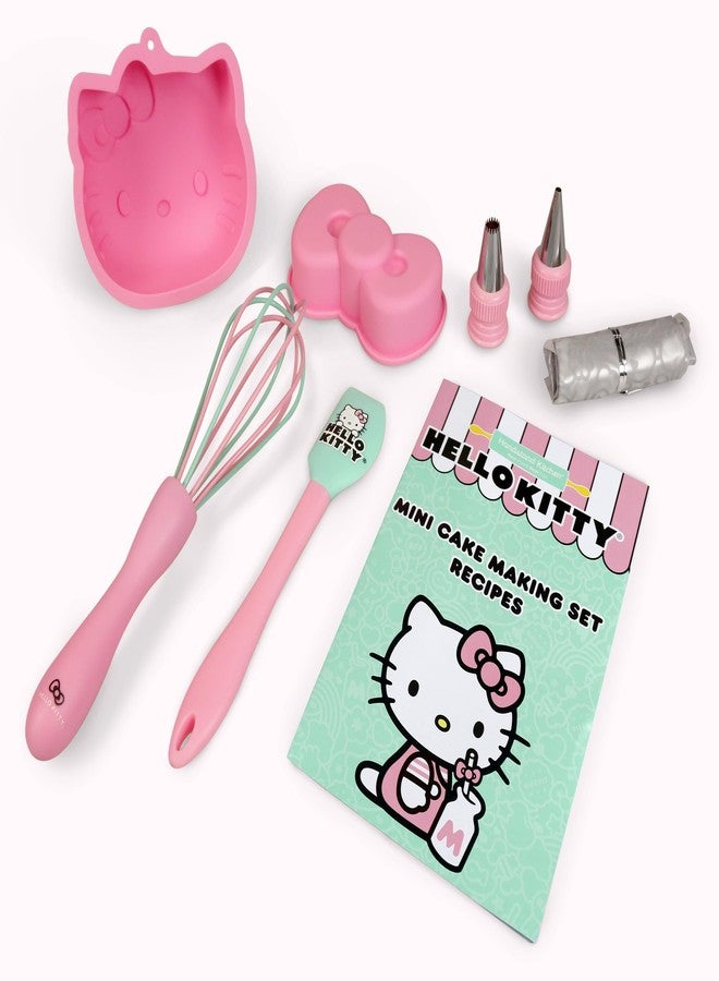 Handstand Kitchen Hello Kitty Cake Baking Set with Kitty Face and Bow Mini Cake Molds and More - Image 2